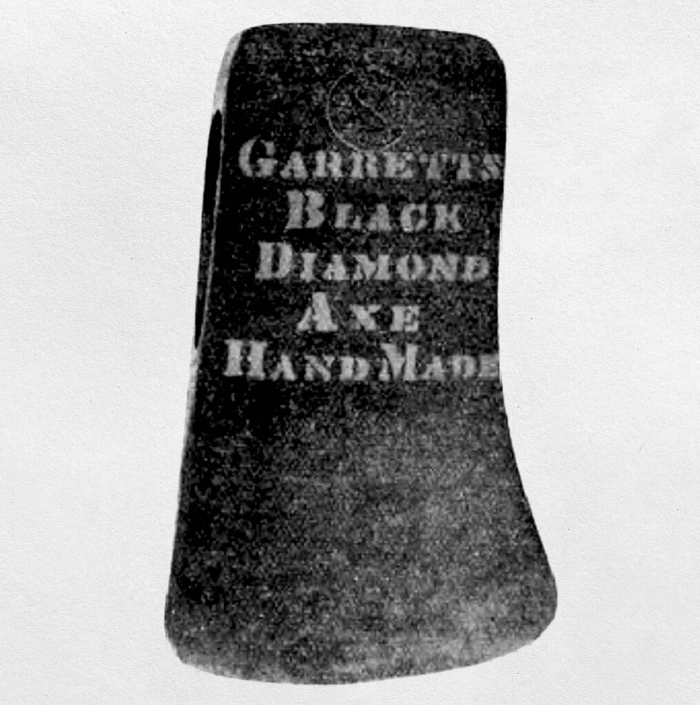 Catalog photo of Garrett's Black Diamond Axe from 1923